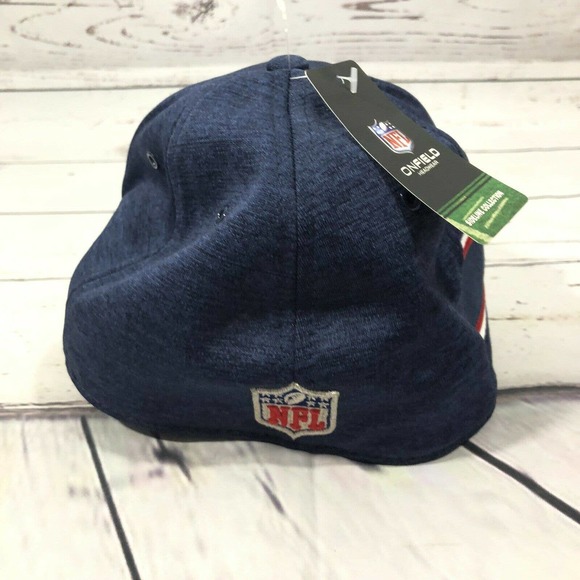 Patriots New Era 39Thirty Blue Gray Flex Fit Hat - Picture 3 of 11